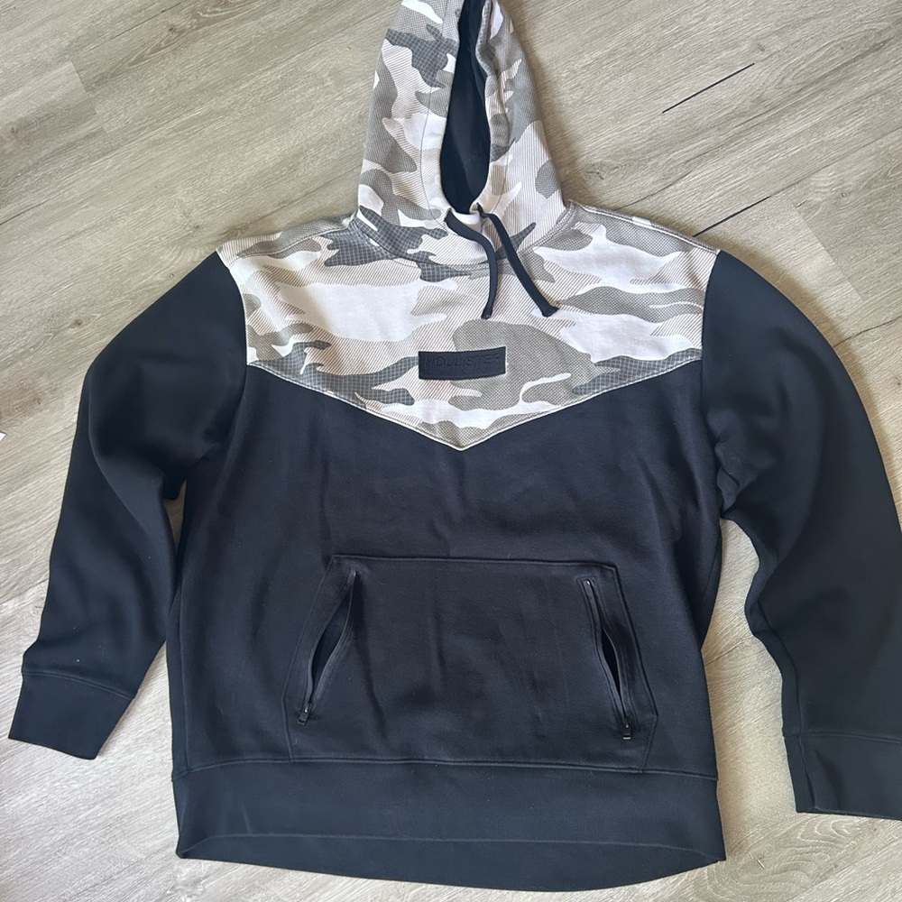 Black and Camouflage Hollister Hoodie